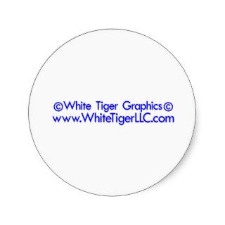 Whitetigergraphics Website Small Round Stickers