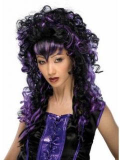 Curly Vampire Woman Wig Black/Purple Costume Wigs Clothing