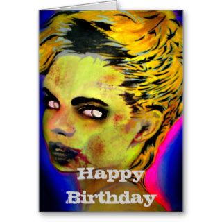 'Pox Athena' Zombie Birthday Card