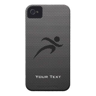 Faux Carbon Fiber; Running iPhone 4 Cover