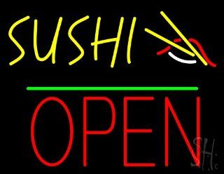 Sushi Block Open Green Line Neon Sign 24" Tall x 31" Wide x 3" Deep  Business And Store Signs 