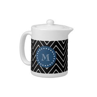 Navy Blue, Black and White Chevron Pattern  Your