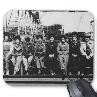 Group of Women Welders During World War Two Mouse Pad