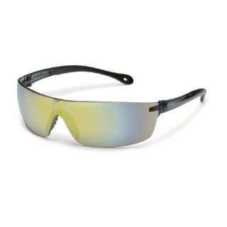 Gateway Safety 447M StarLite Squared Ultra Light Safety Glasses, Gold Mirror Lens, Gray Temple (Pack of 10)