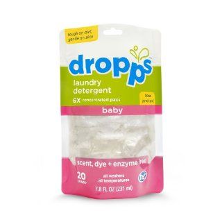 Dropps Baby Laundry Detergent Pacs, Scent, Dye and Enzyme Free, 20 Loads (Pack of 3) Health & Personal Care