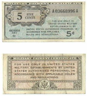 Military Payment Certificate ND (1946) 5 Cents Series 461, Pick M1 