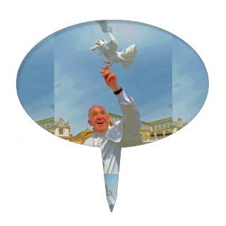 Pope Francis Papa Francisco Catholic Peace Dove Cake Pick