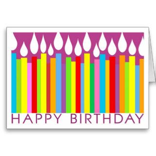 Happy Birthday Card with Candles   General