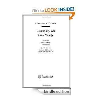 Tnnies Community and Civil Society (Cambridge Texts in the History of Political Thought) eBook Ferdinand Tnnies, Jose Harris, Margaret Hollis Kindle Store