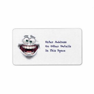 Crazy Cartoon Smile Personalized Address Labels