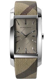 Burberry BU9404 Women's Heritage Beige Leather Strap Cappuccino Dial Rectangular Watch Burberry Watches