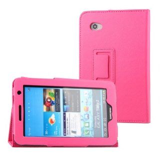 TOPCHANCES 360 Degree Rotating Cover Case for Samsung Galaxy Tab 2 7.0 inch P3100/ P3110/ P3113, with Vertical and Horizontal Stand and Smart Cover Auto Wake/Sleep (Pink) Cell Phones & Accessories