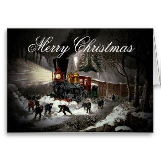 Vintage Train Christmas Card