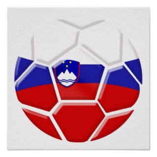 Brazil 2014 World cup Soccer Slovenian flag Slovak Poster