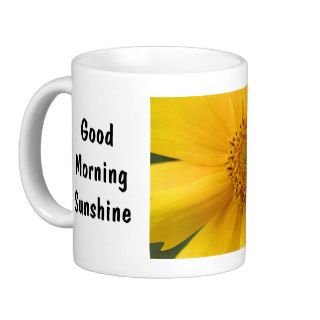 Good Morning Sunshine Flower Photo Coffee Mug