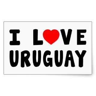 I Love Uruguay Stickers