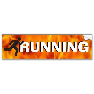 Running Man Silhouette Bumper Sticker