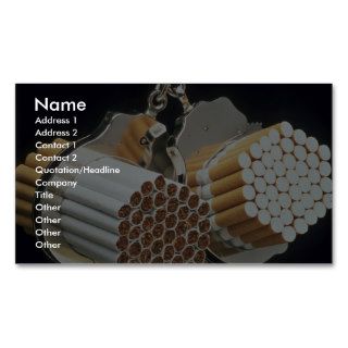 Beautiful Cigarettes and handcuffs Business Card Templates