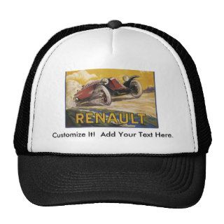 Renault Vintage Touring Car Art Poster Hat