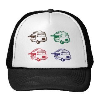 Food Trucks Four Color Design Hat