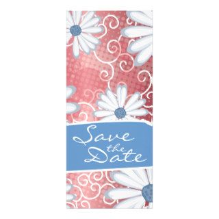 Red White Blue Floral Tribal Daisy Tattoo Pattern Invite