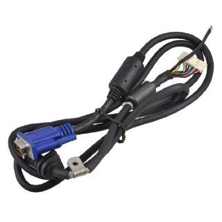 Computer Monitor 15P VGA Male to 11 Pin Connector Cable 1.4M Black Electronics