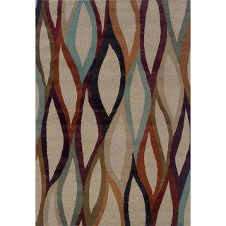 Abstract Grey/ Multi Modern Area Rug (5'3 x 7'6) Style Haven 5x8   6x9 Rugs