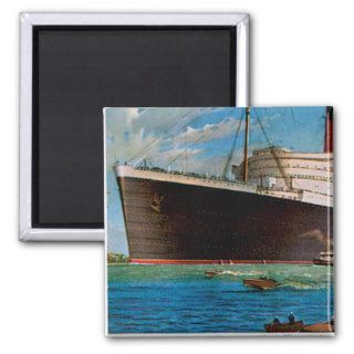 RMS SS Queen Mary Vintage Passenger Ship Magnets