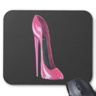 Pink stiletto shoe mouse mats
