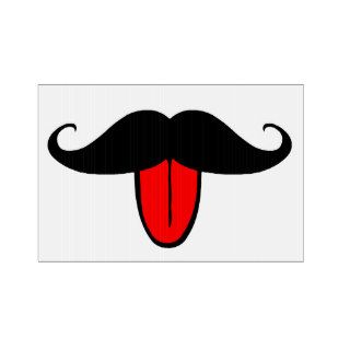 Funny mustache signs