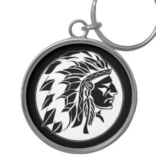 Indian Chief Head Key Chains