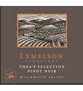 Lemelson Vineyards Pinot Noir Thea's Selection 2009 750ML Wine