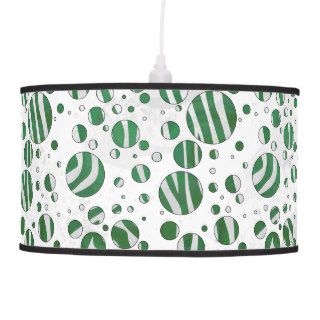 Zebra Green and White Print Lamps
