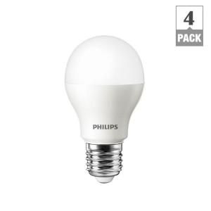 Philips 60W Equivalent Bright White (3000K) A19 LED Light Bulb (4 Pack) 429381