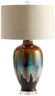 Hayes Bronze and Rust Ceramic Table Lamp    