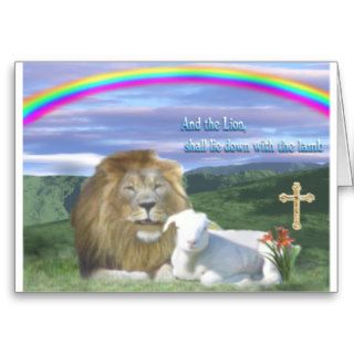 lion and the lamb greeting cards