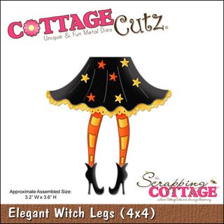 CottageCutz 'Elegant Witch Legs' 4x4 inch Die Cutting & Embossing Dies