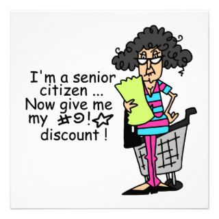 Senior Citizen Discount Custom Invitation