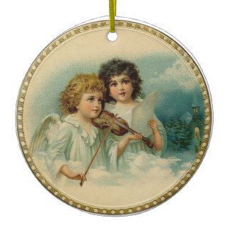 Vintage Angels Christmas Tree Ornament
