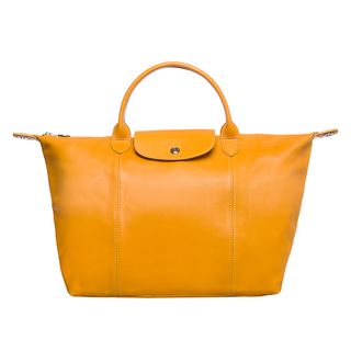 Longchamp 'Le Pliage Cuir' Medium Sunshine Leather Handbag Longchamp Designer Handbags