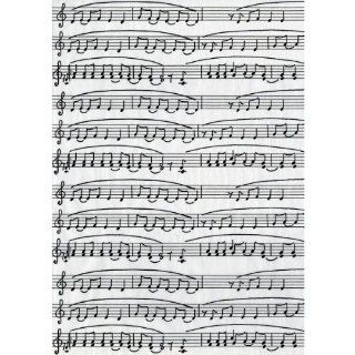 Decoupage Paper "White Black Music Sheets 468"