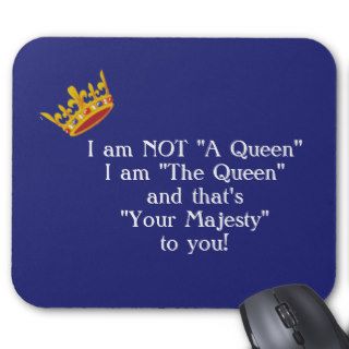 Funny Queen Mouse Pad   Navy