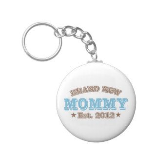 Brand New Mommy Est. 2012 (Blue) Key Chains