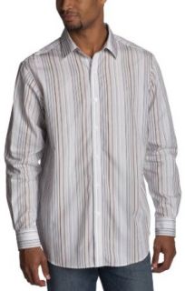 Sean John Men's Long Sleeve Striped Shirt, Bleach White, Medium at  Mens Clothing store