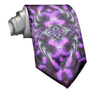 Purple Light Fractal Tie