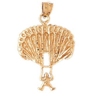 CleverEve's 14K Gold Pendant Hot Air Balloons, Skydiving 2.4   Gram(s) CleverEve Jewelry