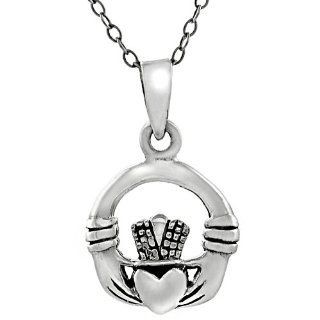 Sterling Silver Claddagh Necklace Jewelry