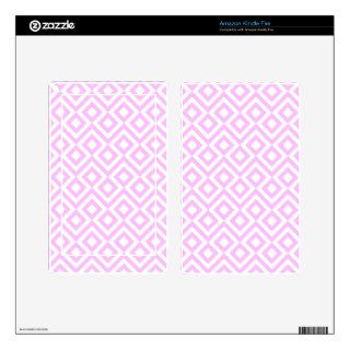 Pink and White Meander Kindle Fire Skin