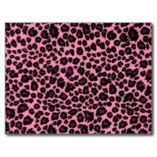 Girly Pink Leopard Cheetah Print Postcard