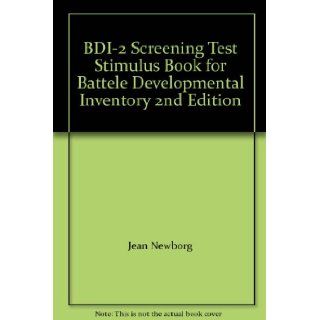 BDI 2 Screening Test Stimulus Book for Battele Developmental Inventory 2nd Edition Jean Newborg Books